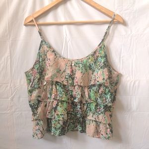 Liberty Love floral ruffle crop top